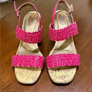 Life Stride Velocity with Memory Foam & Cork Sandals Size 6.5